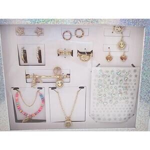 1998 NIB Macy's 12-Pc Holographic Advent Calendar Twelve Days of Smiles Gift Set